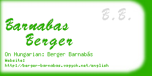 barnabas berger business card